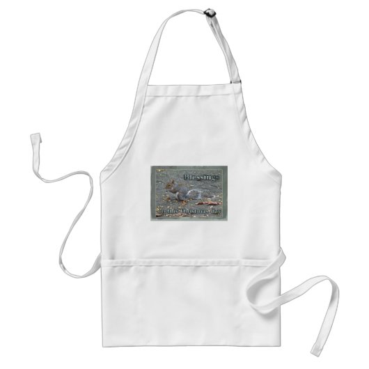 Gray Squirrel kerstzegels reeks Standaard Schort (Voorkant)