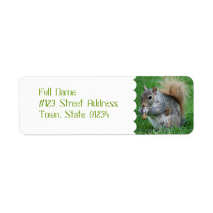 Gray Squirrel Mailing Labels