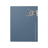 Gray Stalky Pit Bull Dog Tekening Notitieblok (Linkerzijde)