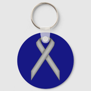 Gray Standard Ribbon door Kenneth Yoncich Sleutelhanger