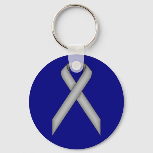 Gray Standard Ribbon door Kenneth Yoncich Sleutelhanger (Voorkant)