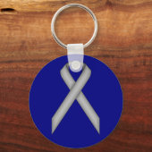 Gray Standard Ribbon door Kenneth Yoncich Sleutelhanger (Voorkant)