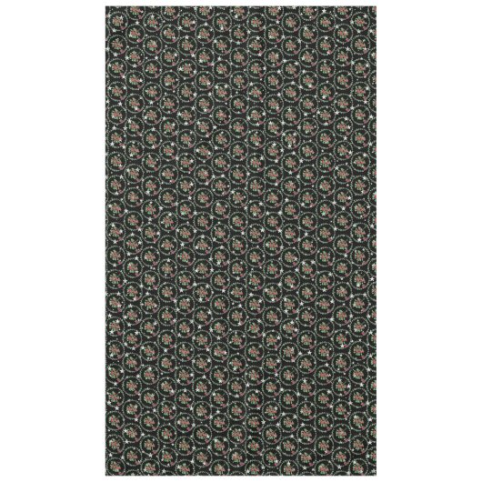 Gray Star Black Red Robin Wreate Kerstmis Tafelkleed (Voorkant)