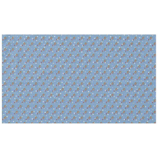 Gray Star Blue Red Robin Wreate Kerstmis Tafelkleed (Voorkant (Horizontaal))