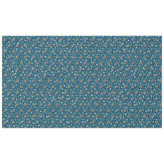 Gray Star Blue Red Robin Wreate Kerstmis Tafelkleed (Voorkant (Horizontaal))