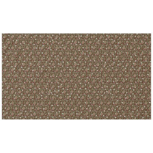Gray Star Choclate Red Robin Wreath Kerstmis Tafelkleed (Voorkant (Horizontaal))