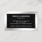 Gray Star Confetti Black Grey Oogbril Opticien Visitekaartje (Achterkant)