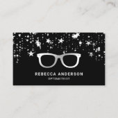 Gray Star Confetti Black Grey Oogbril Opticien Visitekaartje (Voorkant)