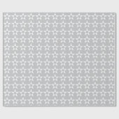 Gray Star Pattern Wrapping Paper Cadeaupapier (Vlak)
