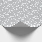 Gray Star Pattern Wrapping Paper Cadeaupapier (Hoek)