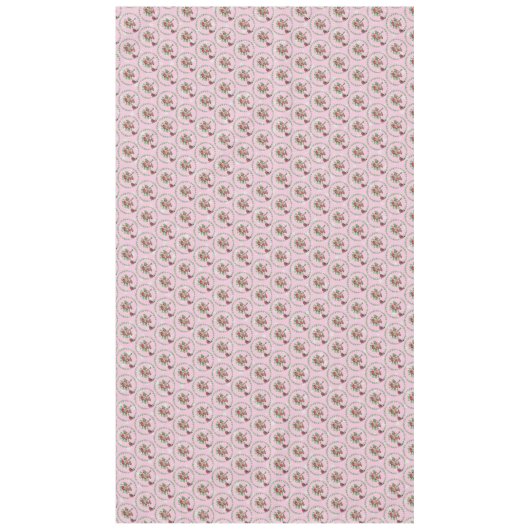 Gray Star Pink Red Robin Wreate Kerstmis Tafelkleed (Voorkant)