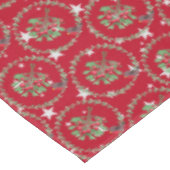 Gray Star Red Robin Wreath Kerstmis Tafelkleed (Gekanteld)