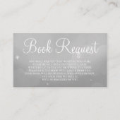 Gray Star Sky Book Request Card Visitekaartje (Voorkant)