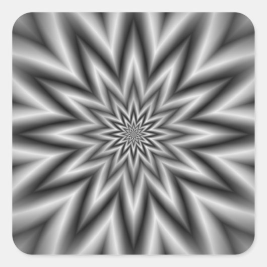 Gray Star-Sticker Vierkante Sticker (Voorkant)