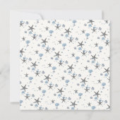 Gray Starfish Blue Beach Weddenschap (Achterkant)