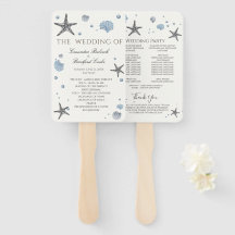 Gray Starfish Blue-ceremonprogramma