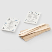 Gray Starfish Blue-ceremonprogramma Handwaaier (Niet-gemonteerd)