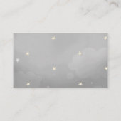 Gray Starry Sky Diaper Raffle Card Tickets Informatiekaartje (Achterkant)