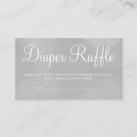 Gray Starry Sky Diaper Raffle Card Tickets Informatiekaartje (Voorkant)