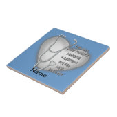 Gray Stethoscoop luchtmacht verpleegster Tegeltje (Zijkant)