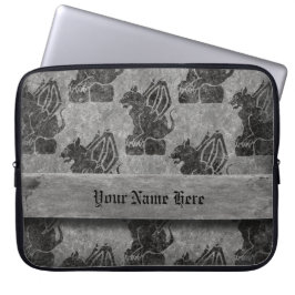 Gray Stone Gargoyles Laptop Sleeve