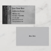 Gray Stone Gothic Scroll Visitekaartje (Voorkant / Achterkant)