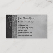 Gray Stone Gothic Scroll Visitekaartje (Voorkant)