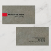 Gray Stone Red Modern unieke consultant Visitekaartje (Voorkant / Achterkant)
