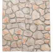 Gray stone wall background. stone, texture, wall,  douchegordijn (Voorkant)