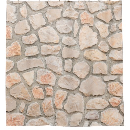 Gray stone wall background. stone, texture, wall,  douchegordijn (Voorkant)