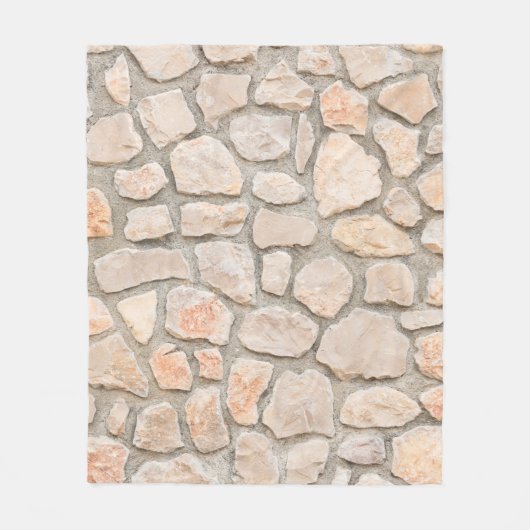 Gray stone wall background. stone, texture, wall,  fleece deken (Voorkant)