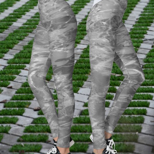 Gray Stormy Clouds Gray Chic Leggings