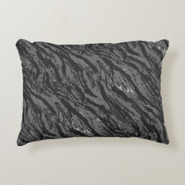 Gray Striped Camo Decoratief Kussen