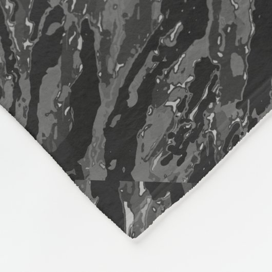 Gray Striped Camo Fleece Deken (Hoek)