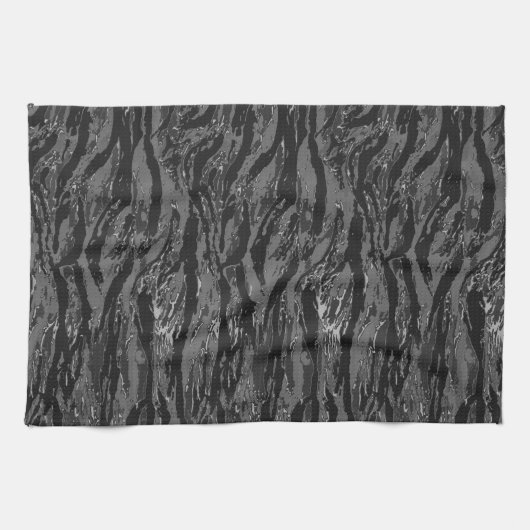 Gray Striped Camo Theedoek (Horizontaal)