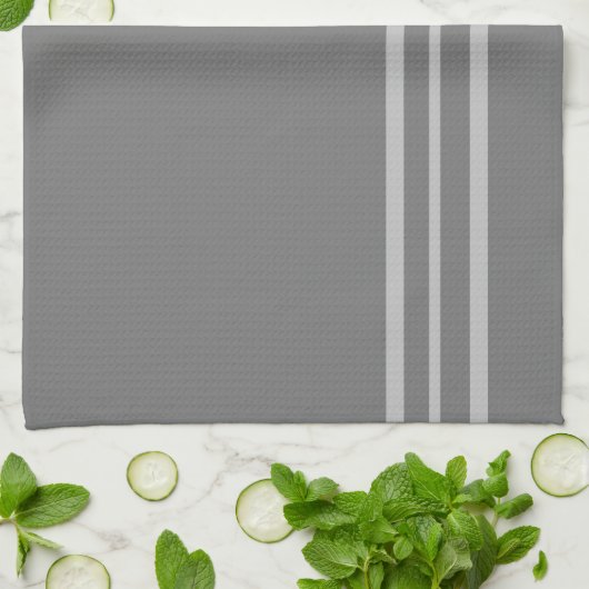 Gray Striped Kitchen Towel Theedoek (Gevouwen)