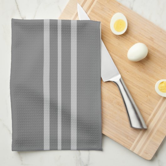 Gray Striped Kitchen Towel Theedoek (Quarter Fold)