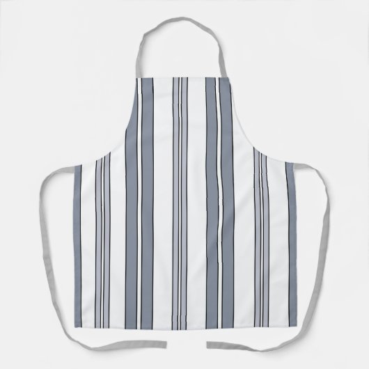 Gray Stripes Baker Chef Schort (Voorkant)
