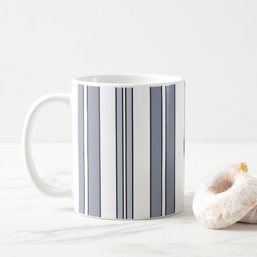 Gray Stripes Koffiemok (Met donut)