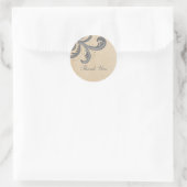 Gray Stylish Swirls Dank je Stickers (Tas)