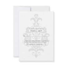 Gray Subtle Damask Response Kaart