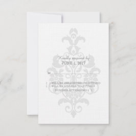 Gray Subtle Damask Response Kaart