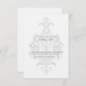 Gray Subtle Damask Response Kaart (Voorkant / Achterkant)