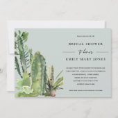 GRAY SUCCULENT DESERT CACTI FAUNA VRIJGEZELLENFEES KAART (Voorkant)