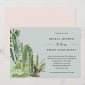 GRAY SUCCULENT DESERT CACTI FAUNA VRIJGEZELLENFEES KAART (Voorkant / Achterkant)