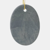 Gray Suede Keramisch Ornament (Achterkant)