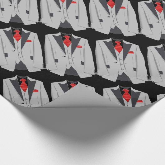 Gray Suit en rood Stropdas mannen Cadeaupapier (Hoek)