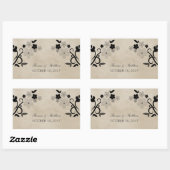 Gray Sweet Floral Wedding Stickers (Vel)