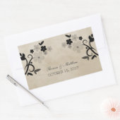 Gray Sweet Floral Wedding Stickers (Envelop)