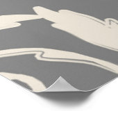 Gray Swirl doet het in ieder geval Poster (Hoek)